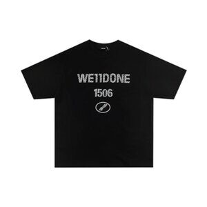 WE11DONE Pearl letter logo casual round-neck short-sleeved T-shirt